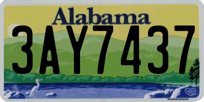 AL license plate 3AY7437
