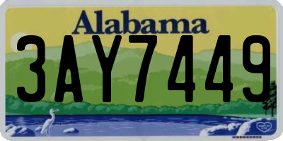 AL license plate 3AY7449