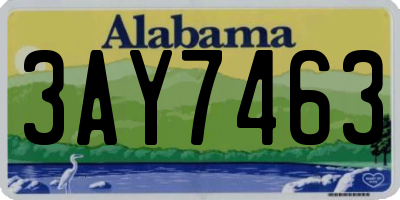 AL license plate 3AY7463