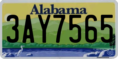 AL license plate 3AY7565