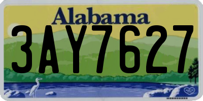 AL license plate 3AY7627