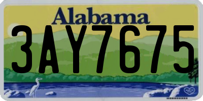 AL license plate 3AY7675