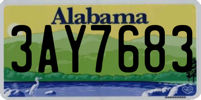 AL license plate 3AY7683