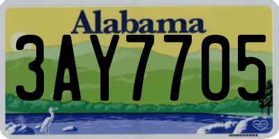 AL license plate 3AY7705