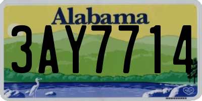 AL license plate 3AY7714