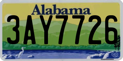 AL license plate 3AY7726