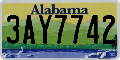 AL license plate 3AY7742