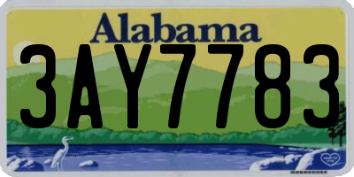 AL license plate 3AY7783