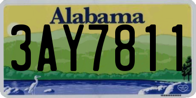 AL license plate 3AY7811