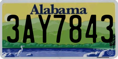 AL license plate 3AY7843