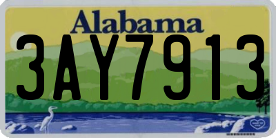 AL license plate 3AY7913