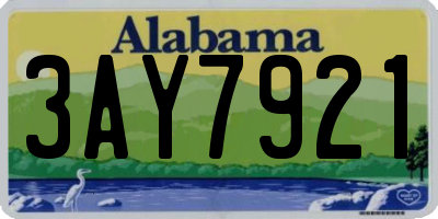 AL license plate 3AY7921