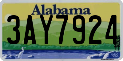 AL license plate 3AY7924