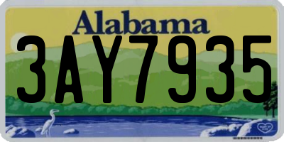 AL license plate 3AY7935