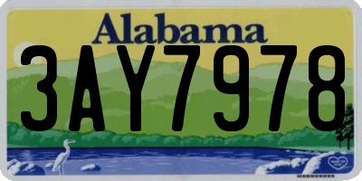 AL license plate 3AY7978