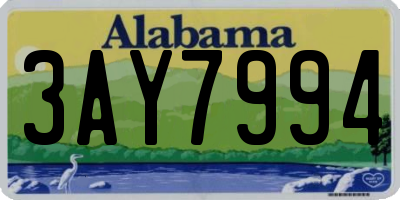 AL license plate 3AY7994