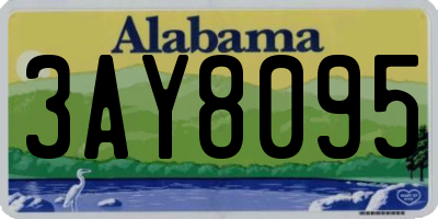 AL license plate 3AY8095