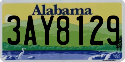 AL license plate 3AY8129