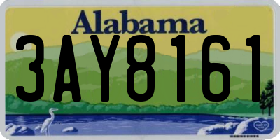 AL license plate 3AY8161