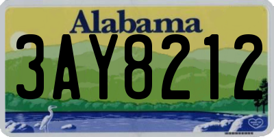 AL license plate 3AY8212