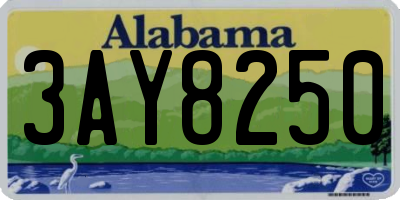 AL license plate 3AY8250