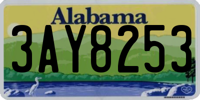 AL license plate 3AY8253