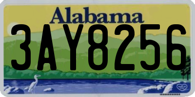AL license plate 3AY8256