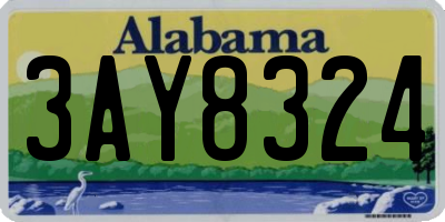 AL license plate 3AY8324
