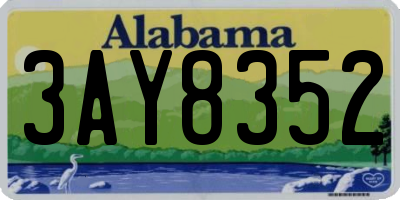 AL license plate 3AY8352