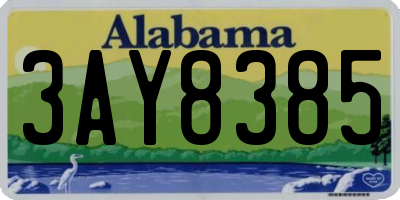 AL license plate 3AY8385