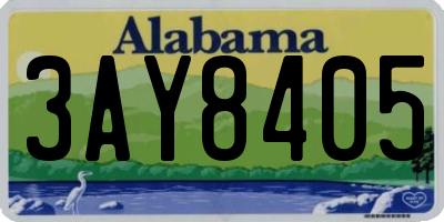 AL license plate 3AY8405
