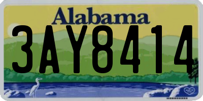 AL license plate 3AY8414