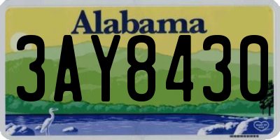 AL license plate 3AY8430