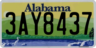 AL license plate 3AY8437