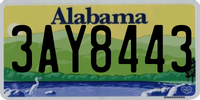 AL license plate 3AY8443