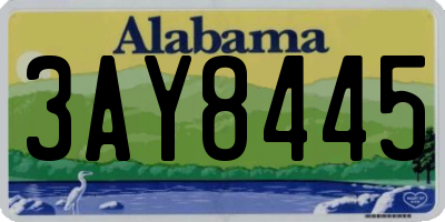 AL license plate 3AY8445
