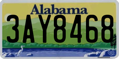 AL license plate 3AY8468