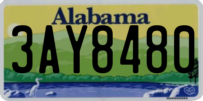 AL license plate 3AY8480
