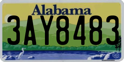 AL license plate 3AY8483