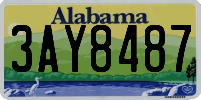 AL license plate 3AY8487