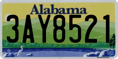 AL license plate 3AY8521