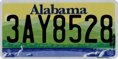 AL license plate 3AY8528