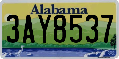 AL license plate 3AY8537