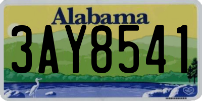 AL license plate 3AY8541