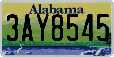 AL license plate 3AY8545