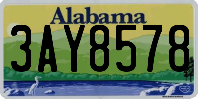 AL license plate 3AY8578