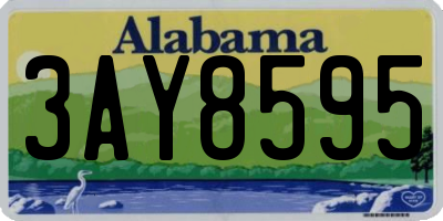 AL license plate 3AY8595