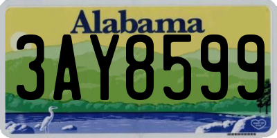 AL license plate 3AY8599