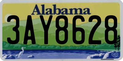 AL license plate 3AY8628