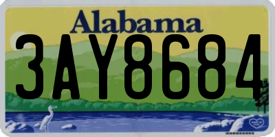 AL license plate 3AY8684